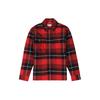 Plaid Warm Shirt Jacket Men Outerwear Red A44CC-CA2