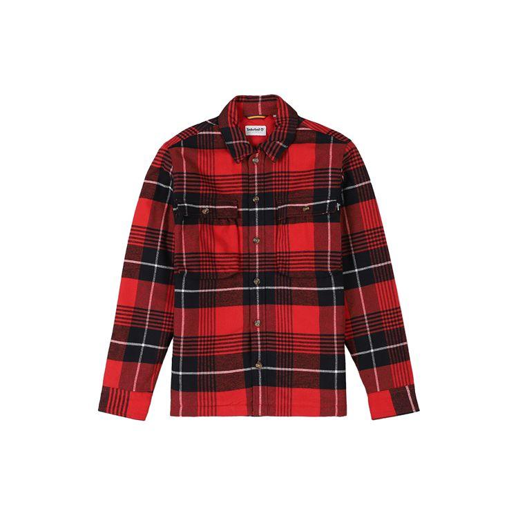 Timberland Клетчатая теплая рубашка куртка мужская верхняя одежда красный A44CC-CA2