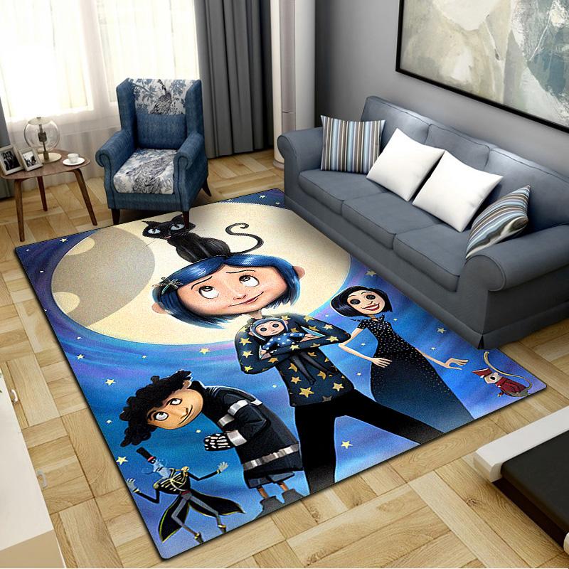 Coraline Carpet Rug for Living Room Bedroom Home Sofa Decoration,Kids play Non-slip Floor Mat
