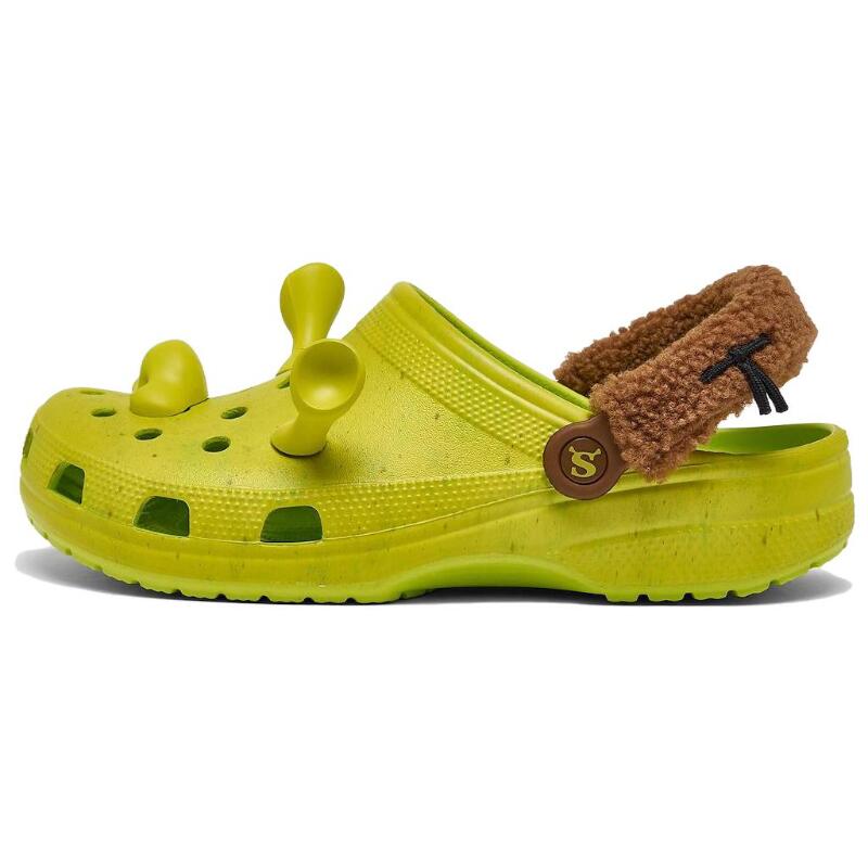 Шрек x Crocs Classic Clog Нескользящая и износостойкая обувь Обувь с отверстиями Унисекс Зеленый