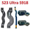 Замена для Samsung S23 Ultra S918B S918E S918U Плата USB-порта зарядки Основная сигнальная материнская плата Шлейф LCD