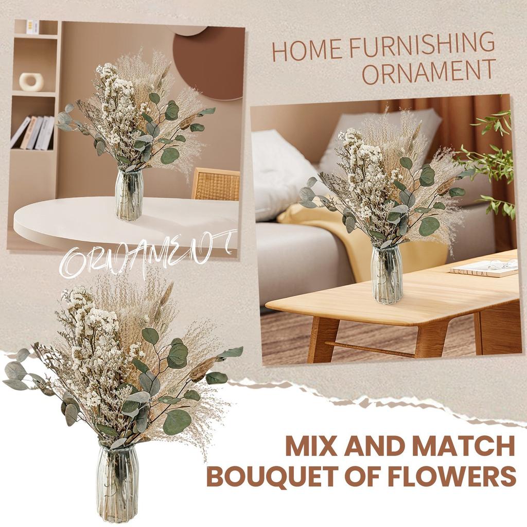 45pcs Dried Flower Bouquet, Natural Mix And Decoration, High-end Living Room Decoration
