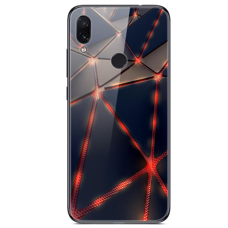 For Xiaomi Redmi Note 7 Case Tempered Glass Hard Back Cover For Xiomi Redmi Note7 Phone Cases Soft Bumper On Redmi 7 7A Redmi7
