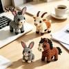 Detailed Beading Tutorial Tiny 3D Beaded Animal Kit, Cute DIY Kit with Colorful Beads and Craft With And Thread Instructions, 4 Designs Handmade
