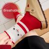 5Pairs Good Luck New Year Red Sock Ruffle Zodiac Year Socks Sweet Snake Year Socks  New Year Gifts