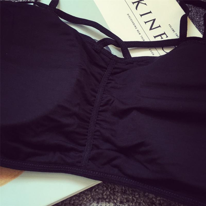 Женский топ-труба спереди с крестообразным вырезом и полостью бюстгальтера