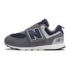 New Balance 574 New-B Темно-синие детские кроссовки Castlerock на липучке для малышей Серые NW574KGN