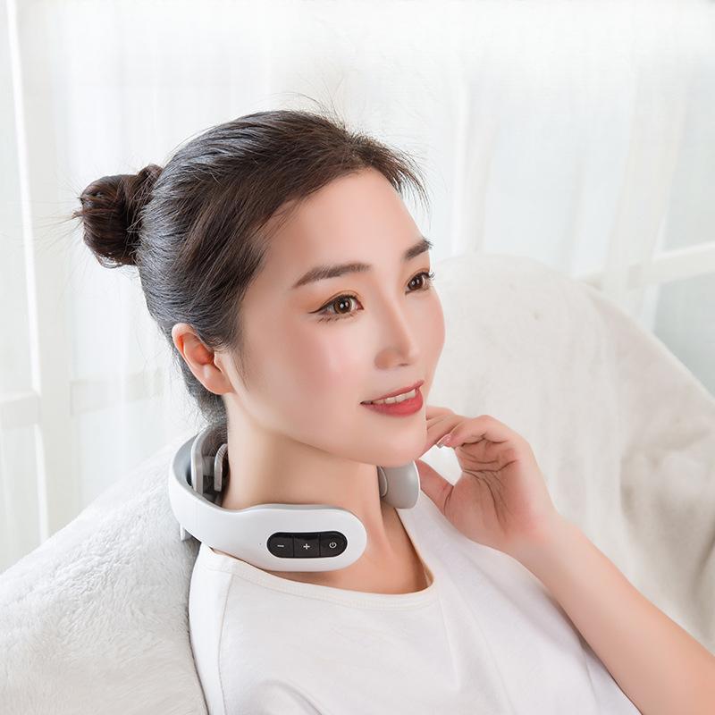 Инструмент для шейного позвонка Электрический массажер для шеи Интеллектуальный импульс зарядки Горячий компресс Массажер для шейного позвонка Бытовая защита для шеи