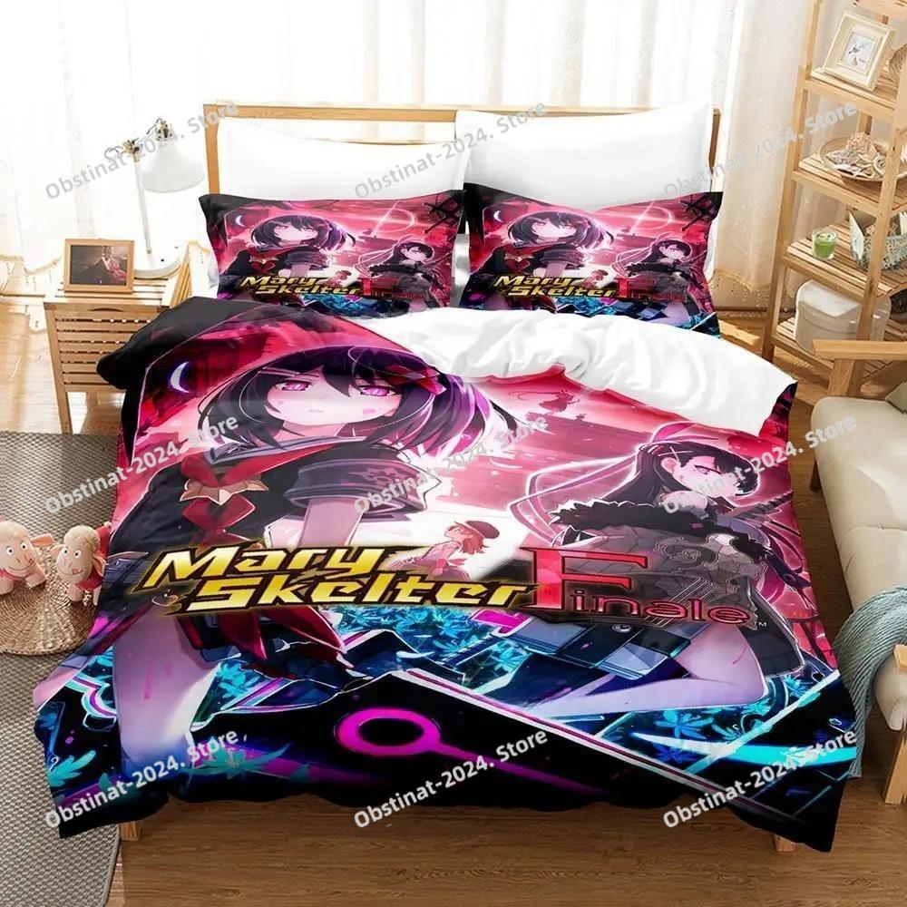 3D Комплект постельного белья Mary Skelter Finale С принтом Пододеяльник Наволочка Односпальный Двуспальный Стиль Queen King Size Комплекты Игровой Комплект простыней