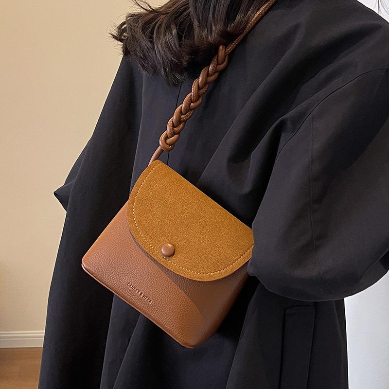 Сумка кроссбоди, сумка-ведро, ретро и нишевый дизайн, универсальная сумка на одно плечо для женщин