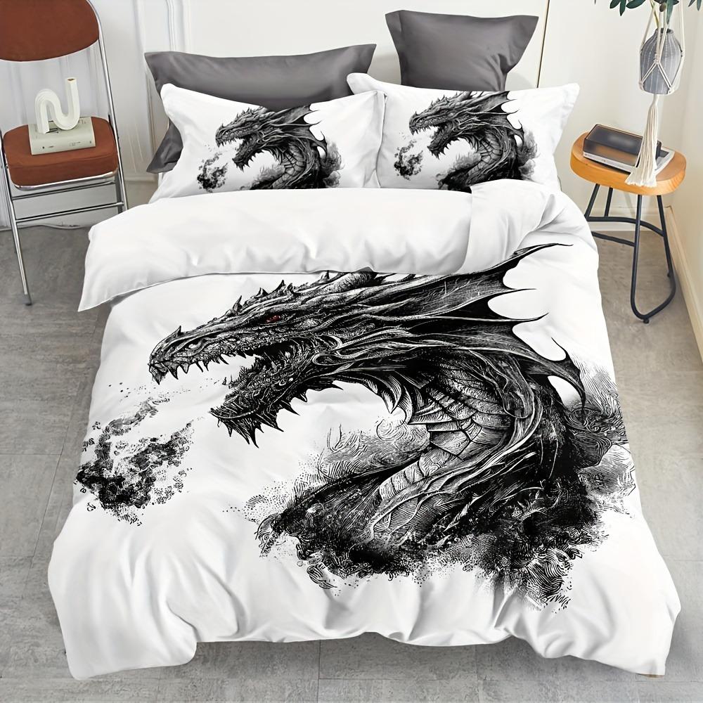 Mystical Dragon Duvet Cover Set Soft Comfortable Duvet Cover For Bedroom Guest Room Bedding Set
