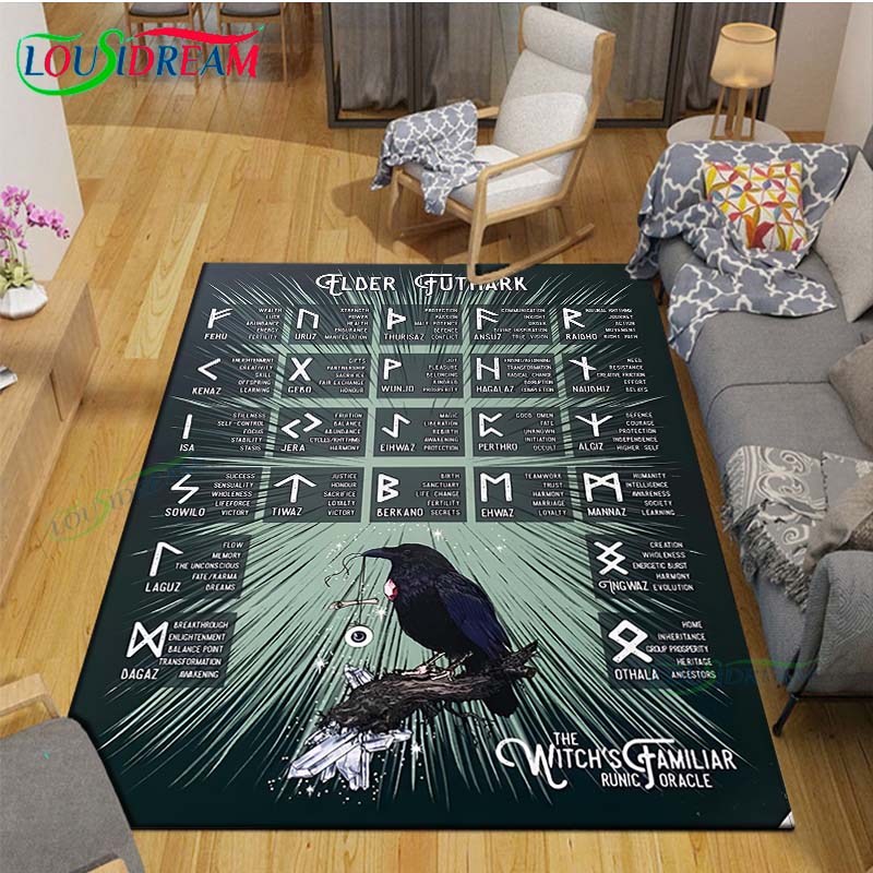 Скандинавские символы мифологии викингов, ковер, декор комнаты, напольные коврики, коврик для йоги, реквизит для фотосессии, коврик, подарок на день рождения