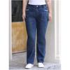 Women's Spring Plus Size Straight Jeans Medium Stretch Comfortable High Waist Slim Loose Wide Leg Pants