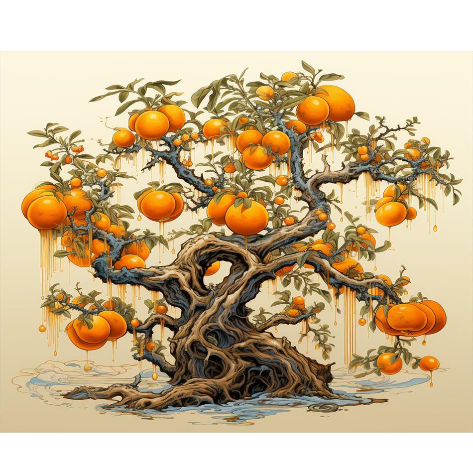 RUOPOTY Рамка для картины маслом по номерам Пейзаж DIY Краска по номерам Пейзаж Картина на холсте Ручная краска Картина по номерам Подарок 40x50 см