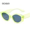 SO & EI модные нерегулярные солнцезащитные очки «кошачий глаз» женские ретро желе чайные очки солнцезащитные очки UV400 мужские брендовые дизайнерские градиентные солнцезащитные очки