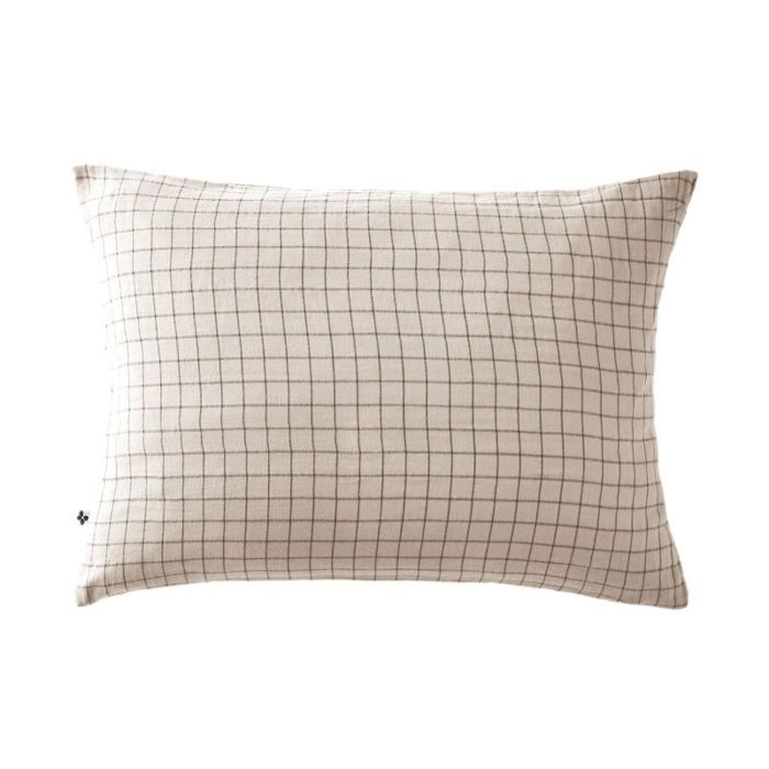 Taie d'oreiller Tissé-teint petits carreaux Déco "Gaïa Mix" 60 x 60 cm & 50 x 70 cm "Gaze de Coton" - Gaïa Mix Pampa - 50 x 70 cm -