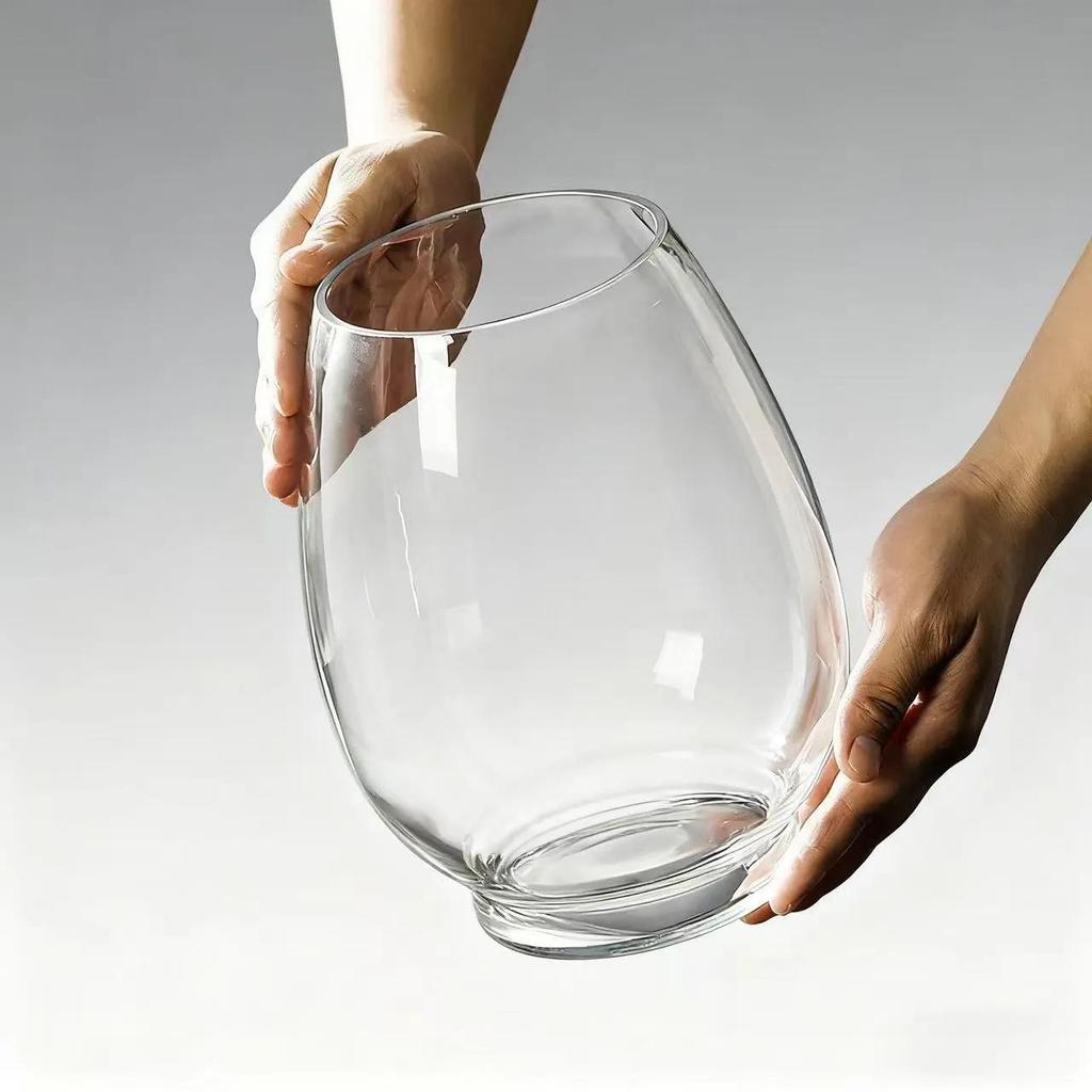 Round Glass Dinosaur Egg Hydroponic Vase Desktop Ornament for Plants