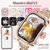 Fashion New Women Smart Watch AMOLED Curved Screen IP68 Waterproof Voice Bluetooth Call Heart Rate Blood Pressure Monitor Health Smartwatch