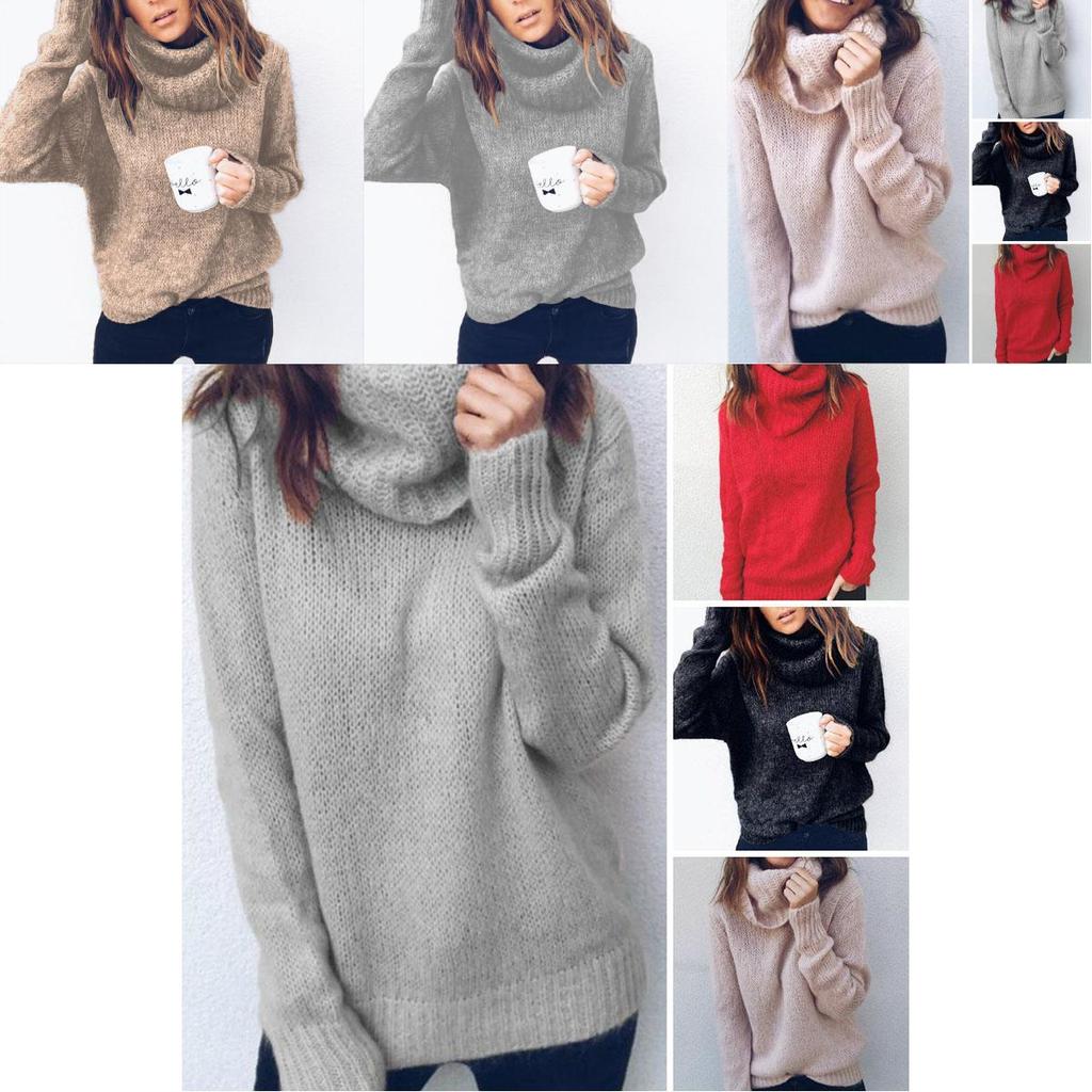 Elegant Women Winter Warm Turtleneck Sweater Pullover Perfect For Cold Days