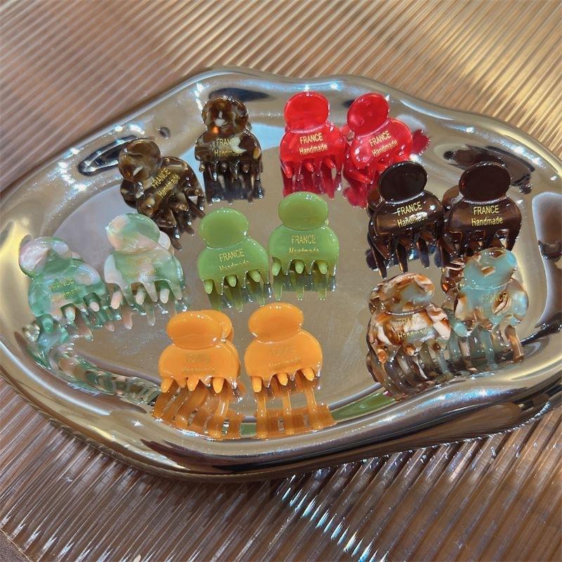 2 шт./пара Мини 2 см Ацетат Маленькие Заколки-крабики для волос Боковые заколки Ацетатные крабики для волос для девочек Милые заколки Женские аксессуары для волос