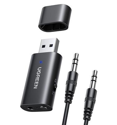 Беспроводной передатчик Bluetooth-приемник 5.1 аудиоадаптер 3,5 мм мини-джек черный