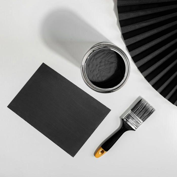 Краска на Меловой Основе Антрацитовый Серый - CREATIVE DECO - 1л - Матовая и Моющаяся - Краска по Дереву - Меловая Краска Серая
