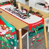 Новая Ткань Рождественская Скатерть Navidad Xmas Украшение Скатерть-дорожка Украшение стола Многоразовый Флажок на стол Рождество