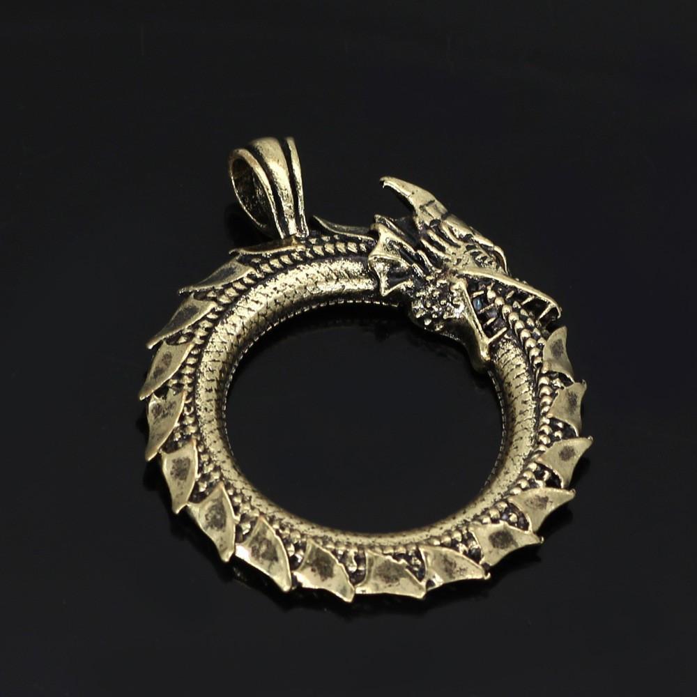Viking Circle Dragon Necklace