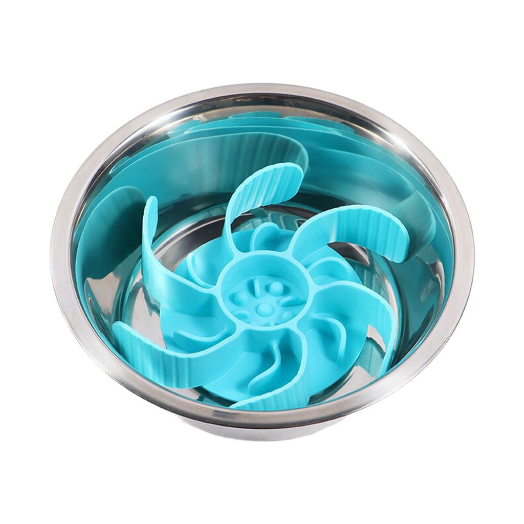 Silicone Slow Feeder Bowl Insert For Dog AntiChoke Feeding Tray Dishwasher Safe Pet Feeding Accessory with Suction Cup