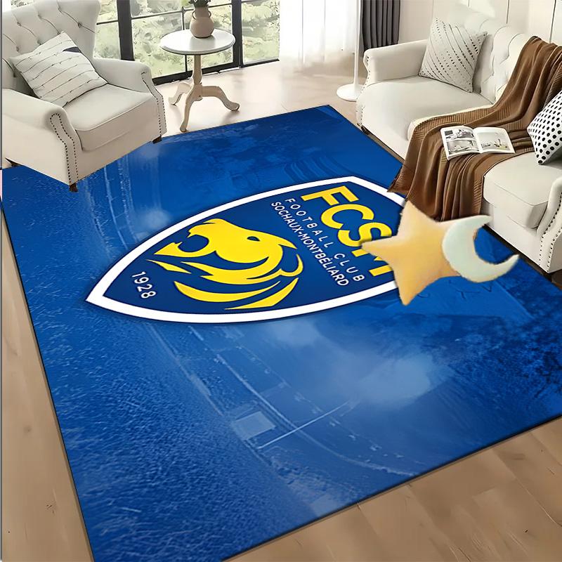 1PC Sochaux-montbeliard Crest Floor Mat for Living Room, Game Rooms, Office, Bedroom, Office Floor Mat Playful Design, Christmas fan gifts