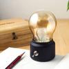 Cordless Operation Night Light Glass Lampshade Desk Lamp Creative Bulb Lemp  Table