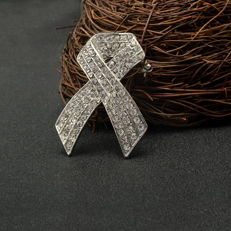 Black Ribbon Brooch Pins For Women Men Elegant Lapel Pin Decoration Accessories Party Jewelry Gift