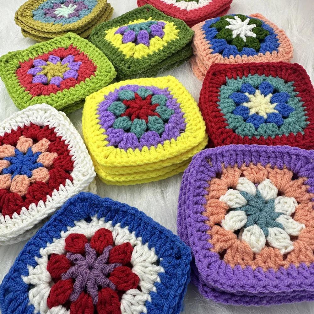 Flower Random Styles Diy Crochet Doilies Table Mats Decoration Handmade Crochet Patch Clothes Hat Headgear Accessories