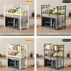 Multi-Layer Microwave Rack Double Layered Simple Storage Shelf Standing Countertop Seasoning Oven Shelf Kitchen Organizing Rack