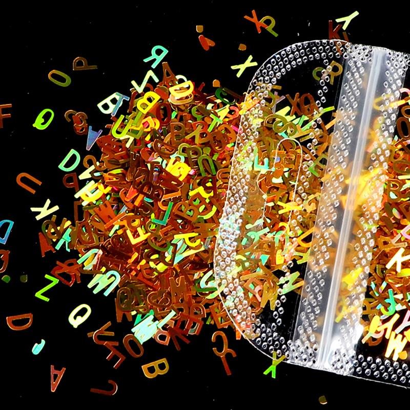 5 цветов алфавита блестки эпоксидная смола фестиваль крупные буквы смешанные блестки