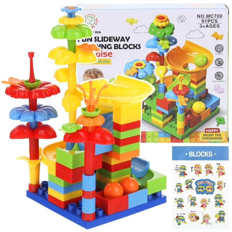 Ball Track Ball Track Construction Blocks Garden Flowers Flowers 91 pcs.
