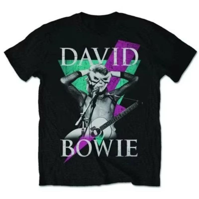 David Bowie Stage Lightning Tshirt For Unisex And Womens Rock Perfect For Fans Who Love Glam Rock Art And Bowie Perforunisexce Design