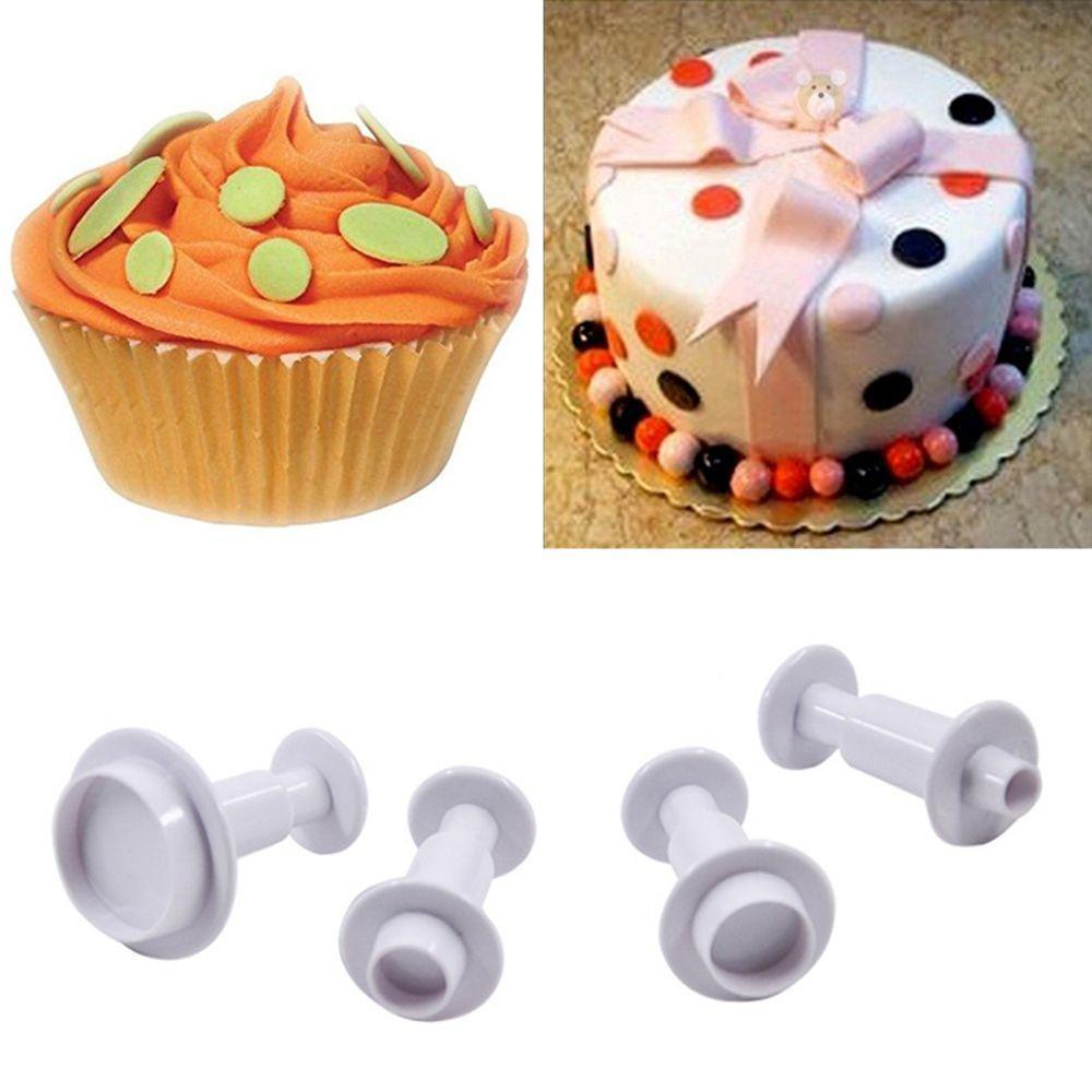 Baking Tool Plastic Round Circle Biscuit Sugar Plunger Fondant Craft Decor Cookie Cake Cutter Mold