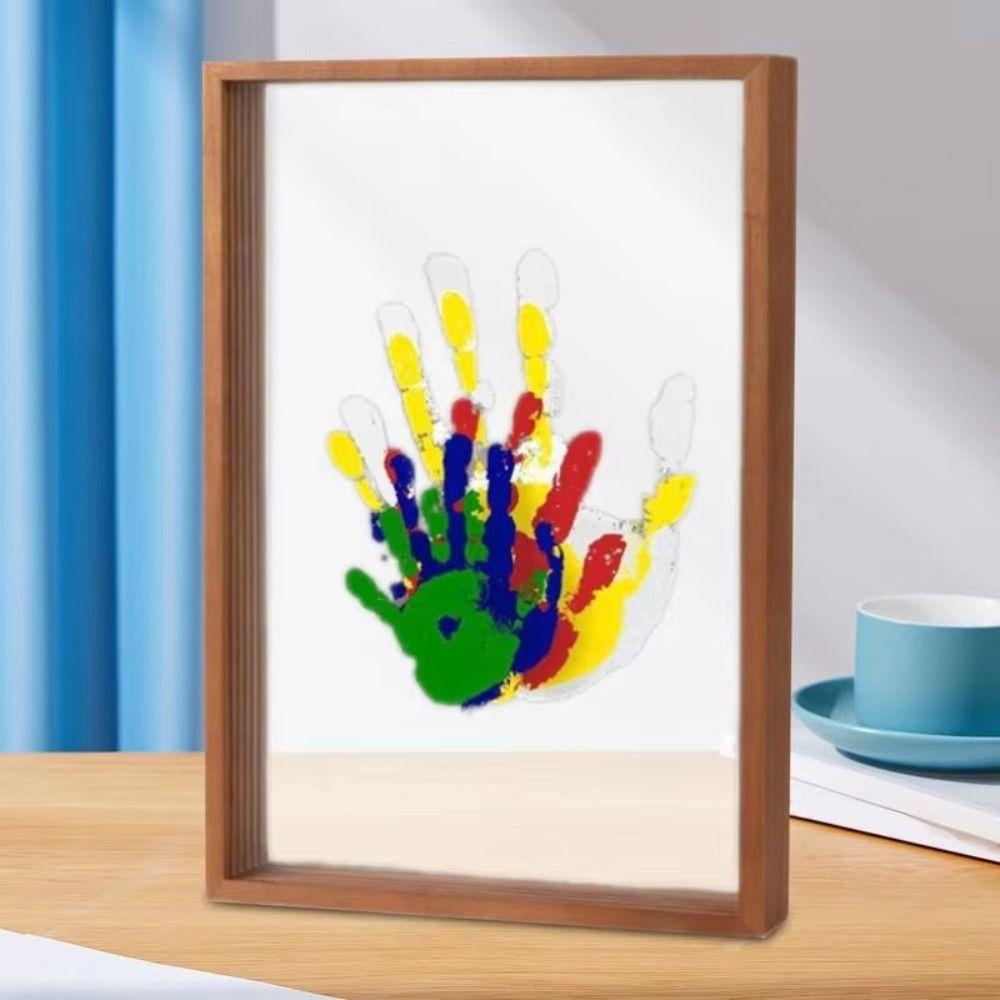 DIY Family Handprint Kit Transparent Photo Frame  for Family Baby Pet