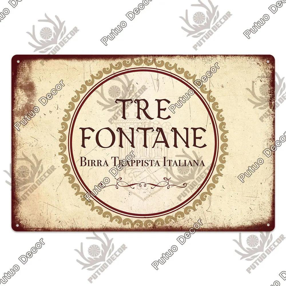 Putuo Декор Бельгия Пивная табличка металлическая винтажная жестяная вывеска металлическая вывеска декоративная табличка Настенный декор паб-бар человек пещера клуб украшение