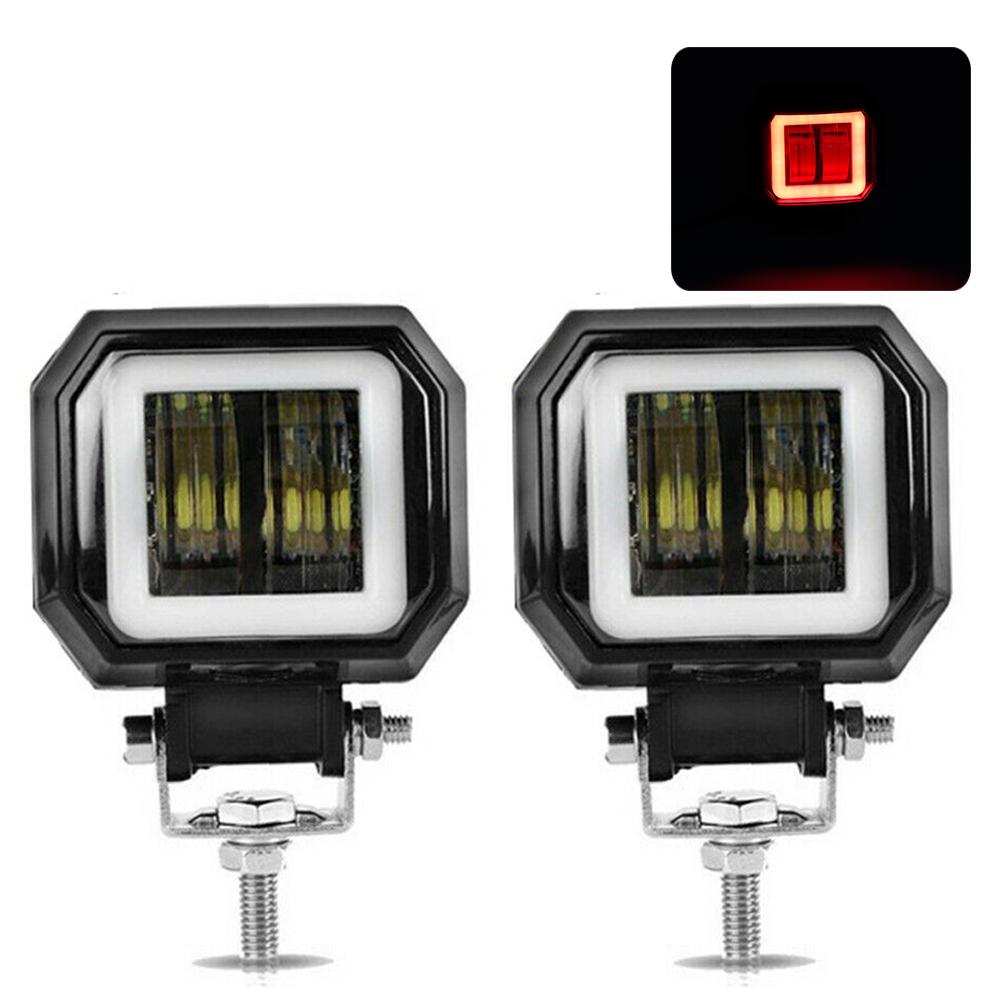 3INCH 20W Motorcycle LED Angel Eye Work Light Bar Spot Lamp Offroad Car Boat Truck SUV Pickup 12V 24V Driving Fog Lamp Headlight