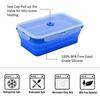 Silicone Collapsible Food Storage Containers with Lids Foldable Silicone Lunch Box Bento Lunch Box for Kitchen Freezer BPA Free