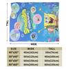 Cartoon SpongeBob SquarePants Movie Poster Blankets  Flannel Funny Breathable Throw Blankets for Home Restaurant Spring/Autumn