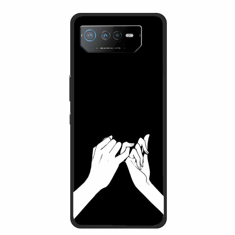 Чехол для Asus ROG Phone 6 Pro Phone6 Pro Coque Черный ТПУ Силикон Мягкая Задняя Крышка Чехол Для Asus ROG Phone 6D Ultimate Чехол для Телефона