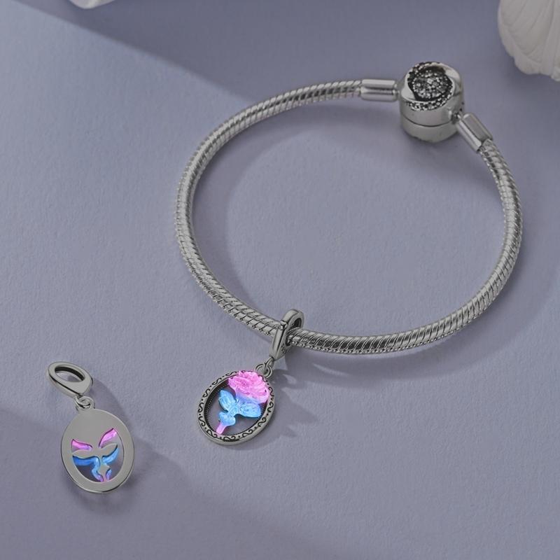 Новинка Шармы Медно-розовое Сердце Любви Подвеска-шарм для девочек Подходит для оригинального браслета для женщин DIY Ювелирный подарок