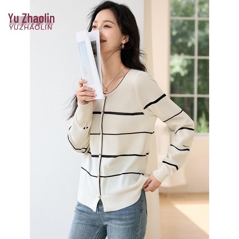 YUZHAOLIN Women's Striped Knit Cardigan