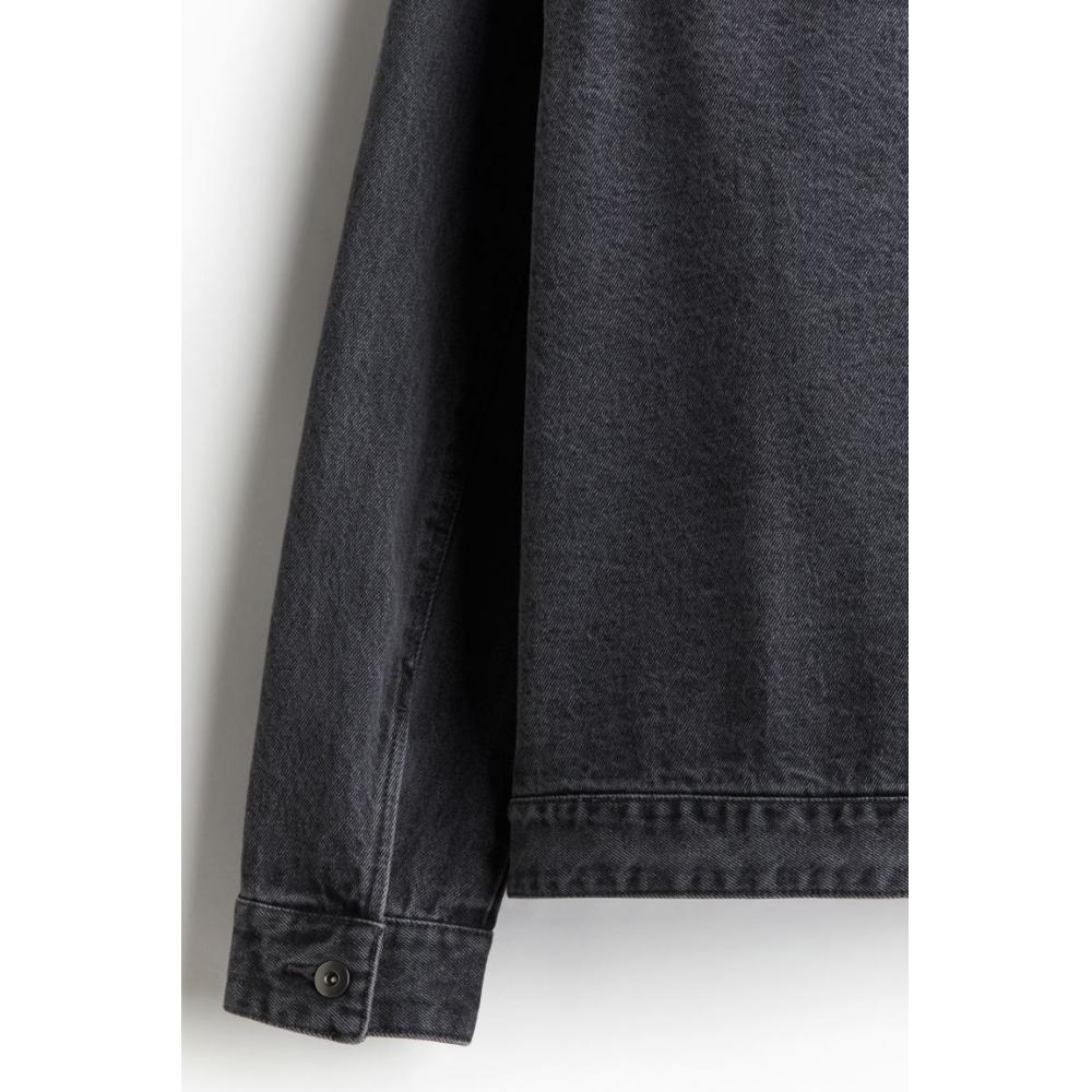 Куртка HM deniM свободного кроя, темно-серая, деним