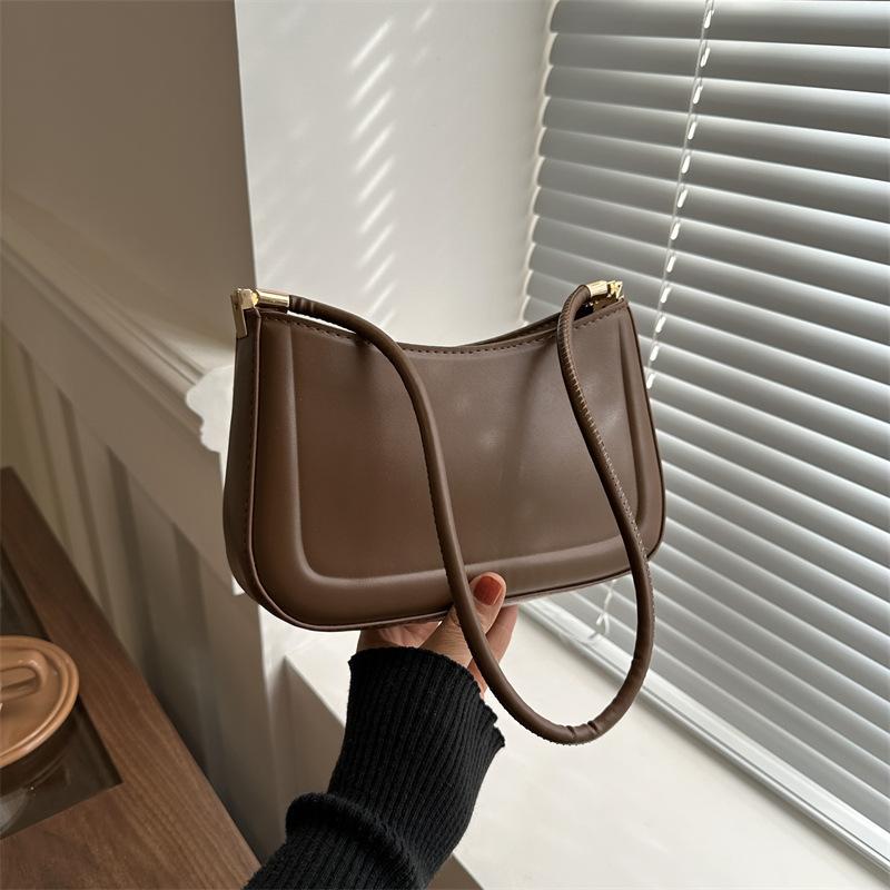 Ретро популярная в этом году сумка женская сумка 2024 новый тренд мода повседневная однотонная текстура подмышками модная женская сумка