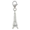 [Q4893] - Silver Charm Pendant 'Eiffel Tower' Silver-white (rhodium-plated) - 20x8 Mm