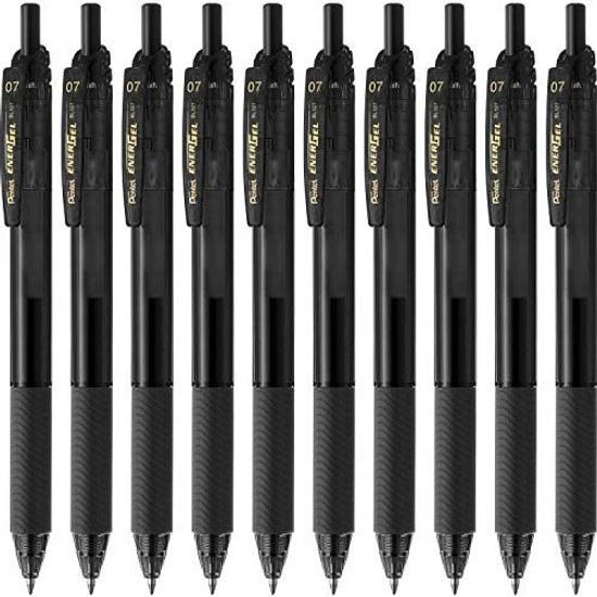 Шариковая ручка Pentel Гелевые чернила EnerGel ES 0,7 мм Черный корпус BL127-A 10 штук